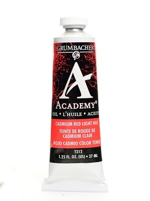 Grumbacher Academy Oil Colors Cadmium Red Light Hue 1.25 Oz. [Pack Of 3]