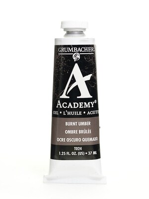 Grumbacher Academy Oil Colors Burnt Umber 1.25 Oz. [Pack Of 3]