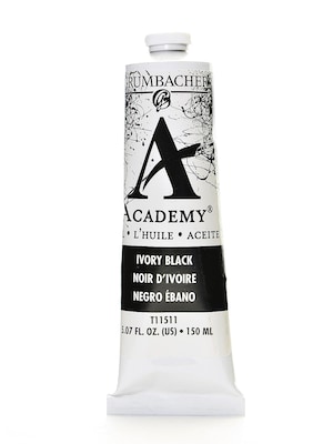 Grumbacher Academy Oil Colors Ivory Black 5.07 Oz.