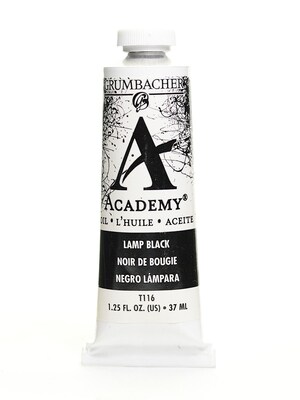 Grumbacher Academy Oil Colors Lamp Black 1.25 Oz. [Pack Of 3]