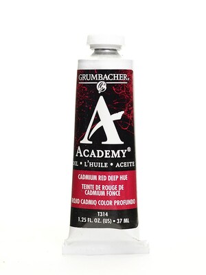 Grumbacher Academy Oil Colors Cadmium Red Deep Hue 1.25 Oz. [Pack Of 3]
