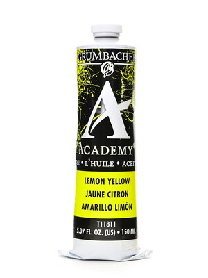 Grumbacher Academy Oil Colors Lemon Yellow 5.07 Oz.