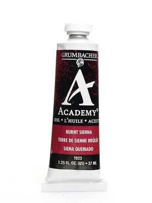Grumbacher Academy Oil Colors Burnt Sienna 1.25 Oz. [Pack Of 3]