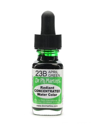 Dr. Ph. Martins Radiant Concentrated Watercolors April Green 1/2 Oz. [Pack Of 3]