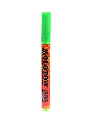 Molotow One4All Acrylic Paint Markers, Fine Tip, Neon Green Fluorescent, 6/Pack (00051)