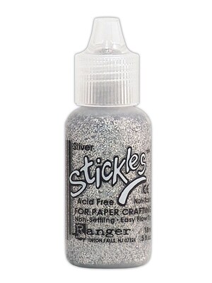 Ranger Stickles Glitter Glue Silver 0.5 Oz. Bottle [Pack Of 6]