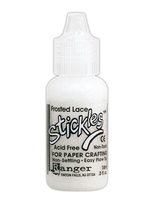 Ranger 39387-Pk6  Stickles Glitter Glue, Frost Lace, 0.5Oz Bottle, 6/Pack