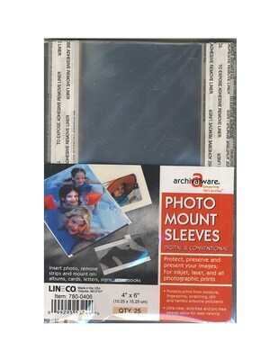 Lineco Photo Mounting Sleeves, 4 X 6 (66061)