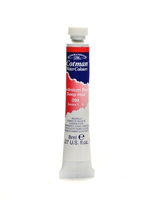 Winsor And Newton Cotman Water Colours, Cadmium Red Deep Hue No 98, 8Ml, 4/Pack (35123-Pk4)