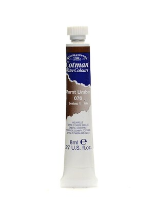 Winsor  And  Newton Cotman Water Colours Burnt Umber 76 8 Ml [Pack Of 4]