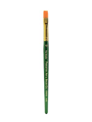Princeton Series-4350 Synthetic Watercolor And Acrylic Brushes, 10 Flat Shader (24142)