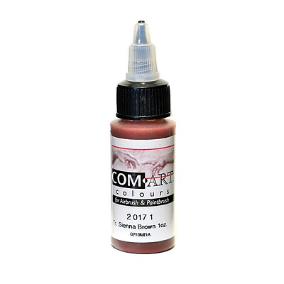 Com-Art Transparent Airbrush Color Sienna Brown [Pack Of 4]