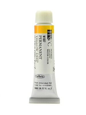 Holbein Permanent Yellow Deep Artist Watercolor, 5Ml, 2/Pack (97123-Pk2)