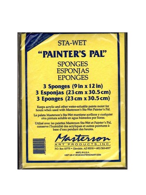 Masterson Sta-Wet Painters Pal Palette Painters Pal, Sponge Refills 3/Set, 9" X 12", 2Pk (32893-Pk2)
