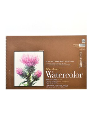 Strathmore 400 Series Watercolor Pad 12 In. X 18 In. Spiral Pad Of 12 [Pack Of 2]