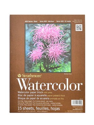 Strathmore 400 Series Watercolor Pad 9 In. X 12 In. Block Of 15 [Pack Of 2]