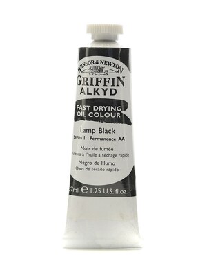 Winsor  And  Newton Griffin Alkyd Oil Colours Lamp Black 37 Ml 337 [Pack Of 3]