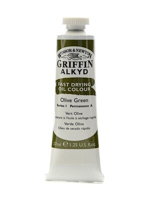 Winsor  And  Newton Griffin Alkyd Oil Colours Olive Green 37 Ml 447 [Pack Of 3]