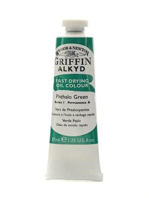 Winsor  And  Newton Griffin Alkyd Oil Colours Phthalo Green 37 Ml 522 [Pack Of 3]