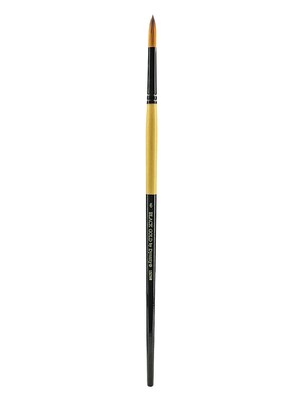 Dynasty Black Gold Series Long Handled Synthetic Brushes, 6 Round 1526R (82188)