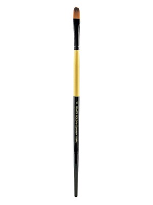 Dynasty Black Gold Series Long Handled Synthetic Brush, 6, Filbert 1526Fil (87857)