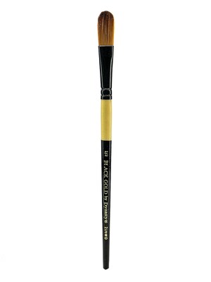 Dynasty Black Gold Series Synthetic Brushes, Short Handle 1/2 Oval Wash (44547)