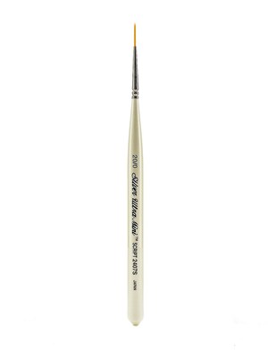Silver Brush Ultra Mini Series Golden Taklon Brushes, 20/0 Script Liner (17434)