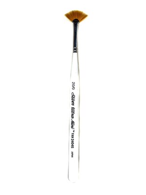 Silver Brush Ultra Mini Series Golden Taklon Brushes, 20/0, Fan (50385)