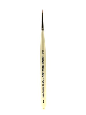 Silver Brush Ultra Mini Series Golden Taklon Brushes 12/0 Round (71361)