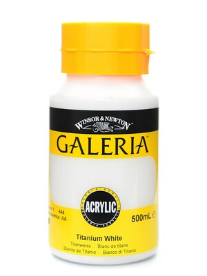 Winsor And Newton Galeria Flow Formula Acrylic Colors Titanium White 500 Ml 644 (22595)