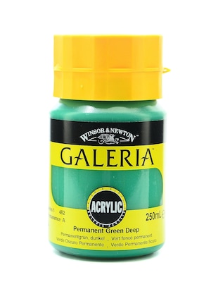 Winsor And Newton Galeria Flow Formula Acrylic Colours, Permanent Green Deep, 250ml 482, 2/Pack
