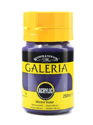 Winsor And Newton Galeria Flow Formula Acrylic Colours, Winsor, Violet No 728, 250ml, 2/Pk