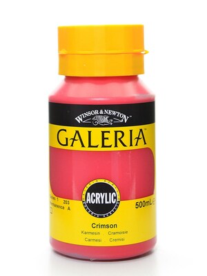Winsor And Newton Galeria Flow Formula Acrylic Colours, Crimson, 500Ml, No 203 (28822)