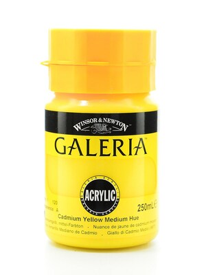 Winsor & Newton Galeria Flow Formula Acrylic Colors Cadmium Yellow Med Hue 250Ml 120 2Pk (32640-Pk2)