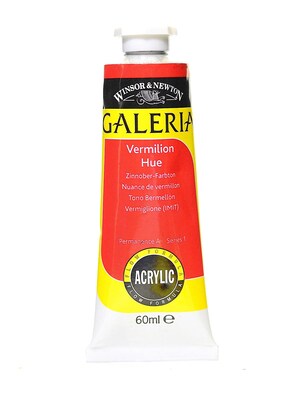 Winsor And Newton Galeria Flow Formula Acrylic Colours, Vermilion Hue 60Ml No 682, 4Pk (34252-Pk4)