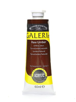 Winsor And Newton Galeria Flow Formula Acrylic Colours, Raw Umber No 554, 60Ml, 4/Pack (49030-Pk4)