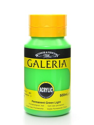 Winsor And Newton Galeria Flow Formula Acrylic Colors Permanent Green Light 500 Ml 483 (55061)