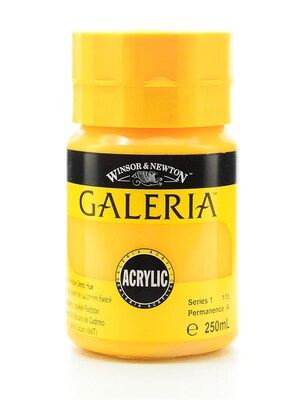 Winsor & Newton Galeria Formula Acrylic Color, Cadmium Yellow Deep Hue No.115, 250Ml, 2Pk (59237Pk2)