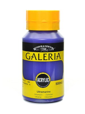 Winsor And Newton Galeria Flow Formula Acrylic Colors Ultramarine 500 Ml 660 (59605)