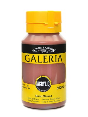Winsor And Newton Galeria Flow Formula Acrylic Colors Burnt Sienna 500 Ml 74 (73062)