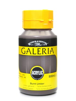 Winsor And Newton Galeria Flow Formula Acrylic Colours, Burnt Umber, 500Ml, No 76 (74304)