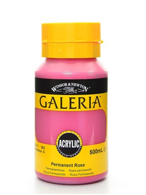 Winsor And Newton Galeria Flow Formula Acrylic Colours, Permanent Rose No 502, 500Ml (75461)