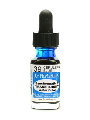 Dr. Ph. Martins Synchromatic Transparent Watercolors, 1/2Oz Cerulean Blue, 3/Pack (35944-Pk3)