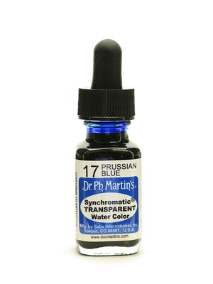 Dr. Ph. Martins Synchromatic Transparent Watercolors, 1/2Oz Prussian Blue, 3/Pack (52189-Pk3)