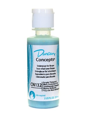 Duncan Concepts Underglaze, Bright Tide Pool Cn132, 2Oz, 4/Pack (14631-Pk4)