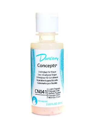 Duncan Concepts Underglaze, Cn041, Light Papaya, 2Oz, 4/Pack (24616-Pk40