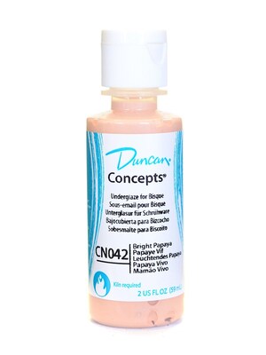 Duncan Concepts Underglaze Bright Papaya Cn042 2 Oz. [Pack Of 4]
