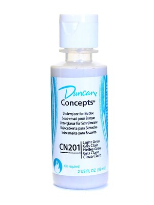 Duncan Concepts Underglaze, Light Gray Cn201, 2Oz, 4/Pack (47056-Pk4)