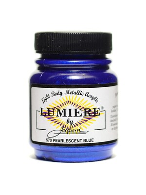 Jacquard Lumiere Artist Acrylics, Pearl Blue, 3/Pack (44588-Pk3)