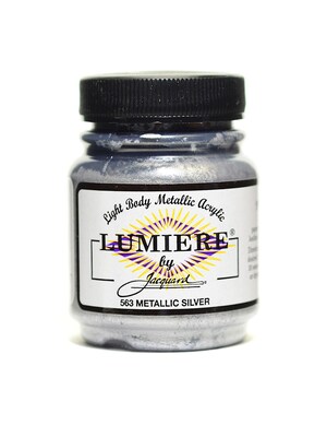 Jacquard Lumiere Artist Acrylics, Metallic Silver, 3/Pack (69733-Pk3)